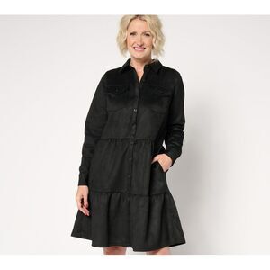 Belle by Kim Gravel Women's Dress Sz M Boho PerSuede Me Wanderlust Black A663049